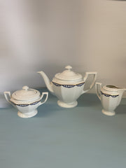 Rosenthal Group Germany Classic Rose Tea Pot w/Sugar Creamer 3pc Set Classic Rose