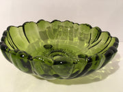 Retro Green C Bowl wt Matching 6 Small Bowls