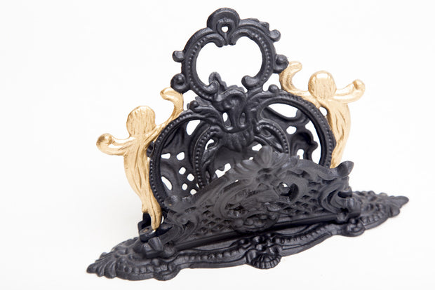 Ornate Antique Cast Iron Letter/Mail Holder