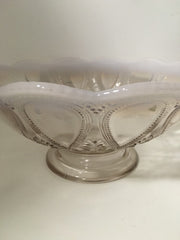 Antique Northwood Pedestal Bowl Scroll with Acanthus ca.1902 Centerpiece Home Decor