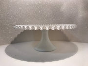 Fenton Vintage Pedestal Cake Stand/Plate Silvercrest Cottage Chic MidCentury Item#011118