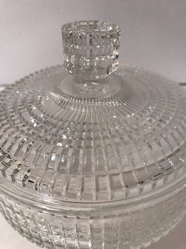 Vintage Candy Trinket Powder Glass Box