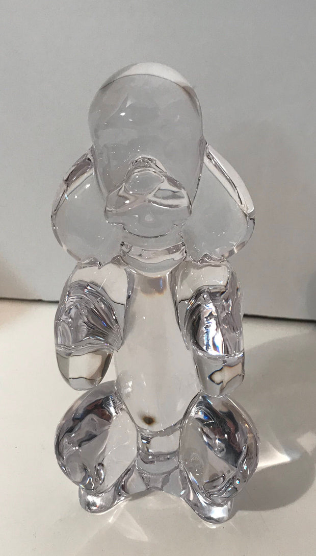 Art de Crystal Made in France French Poodle Large  8 inch Figure  Vintage 1950s