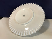 Fenton Vintage Silvercrest Large Plate with Handle Cookies Cupcakes Cottage Chic Ruffled edge