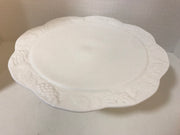 Vintage White Milk Glass Cake Stand Original 1950s Cottage Chic Wedding Home Decor  Indiana Glass Co Colony Harvest #4248