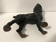 Cast Iron Boston Terrier Antique Large Hubley Original Figurine Doorstop or Fireside piece