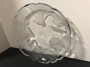 Fifth Avenue Crystal Japan Vintage Large Round Platter Leaf and Tulip Motif