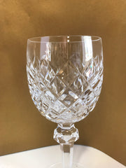 Crystal Wine Goblet by Waterford  Made in Ireland Hand Blown Glass Powerscourt Pattern Luxury Stemware