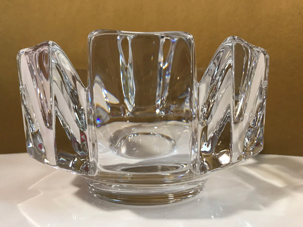 Vintage Orrefors “Corona” Thick Crystal Brilliance Made in Sweden by Lars Hellsten Artist Signed 7 1/4&quot;x 4 3/4&quot; Like New