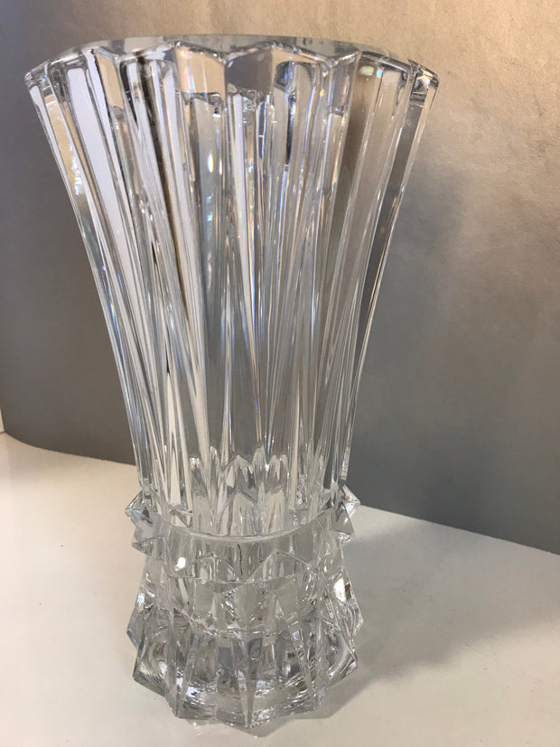 Large Heavy Crystal Vase