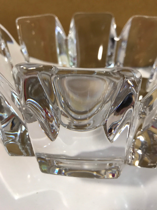 Vintage Orrefors “Corona” Thick Crystal Brilliance Made in Sweden by Lars Hellsten Artist Signed 7 1/4&quot;x 4 3/4&quot; Like New