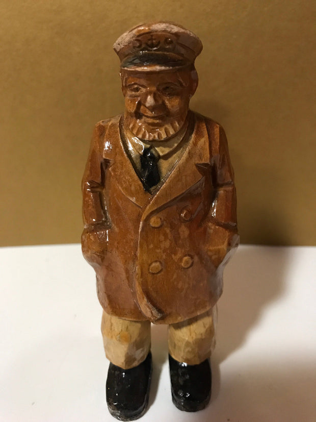 Syroco Wood 1940s Rare Captain of The Sea Ships Captain Yacht Captain Old World Figurine Collectable