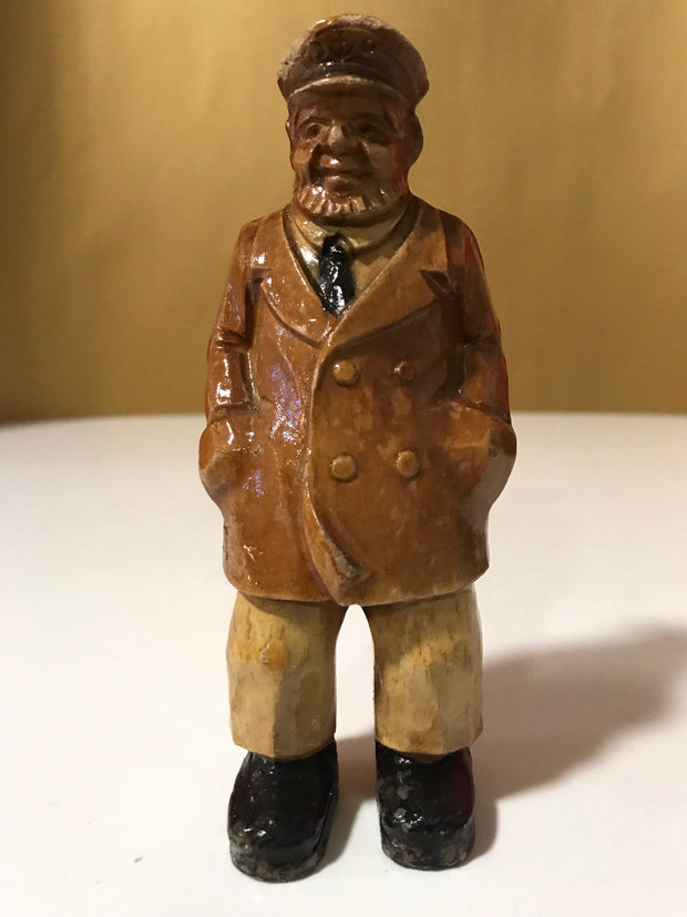 Syroco Wood 1940s Rare Captain of The Sea Ships Captain Yacht Captain Old World Figurine Collectable