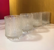 Vintage Iittala Finland Ultima Thule Drinking Glasses Mid-Century Modern Barware Scandinavian Ice Glass 4pc Set Cocktail Glasses