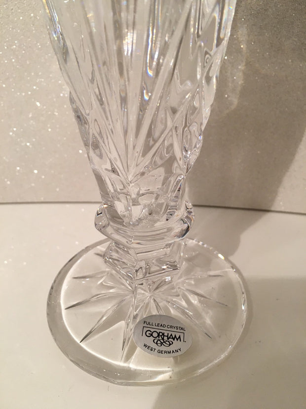 Vintage Gorham Crystal  Bud Vase Flower Centerpiece West Germany Small Bouquet