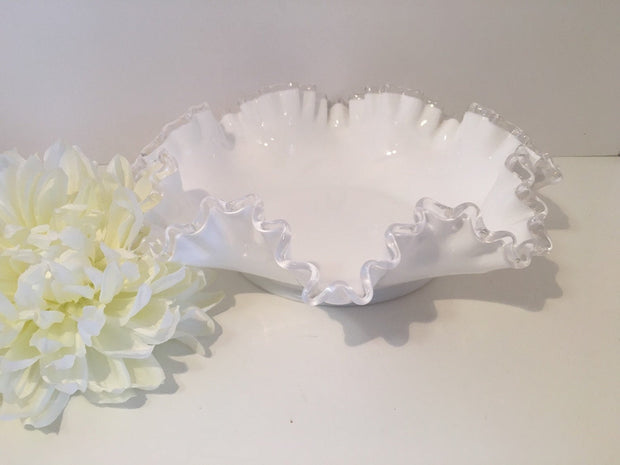 Fenton Silvercrest Ruffled Edge  bowl