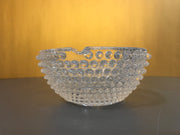 Vintage Clear Glass Hobnail Chunky Ashtray