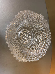 Vintage Clear Glass Hobnail Chunky Ashtray